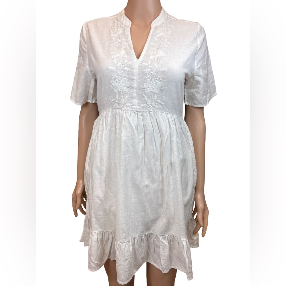 Lucky Brand Ivory Short Sleeve Dress XS